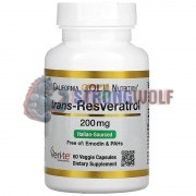 Trans-Resveratrol [Veri-te™] (60 шт по 200 мг), California Gold Nutrition