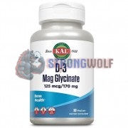 Magnesium Glycinate + D3 [170 мг x 125 mcg] (90 шт), KAL