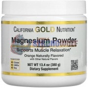 Magnesium Powder (380 гр: 115 порций), California Gold Nutrition